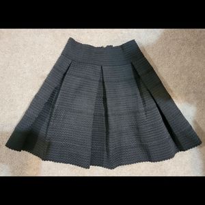 Dillard's black pleated aline skirt